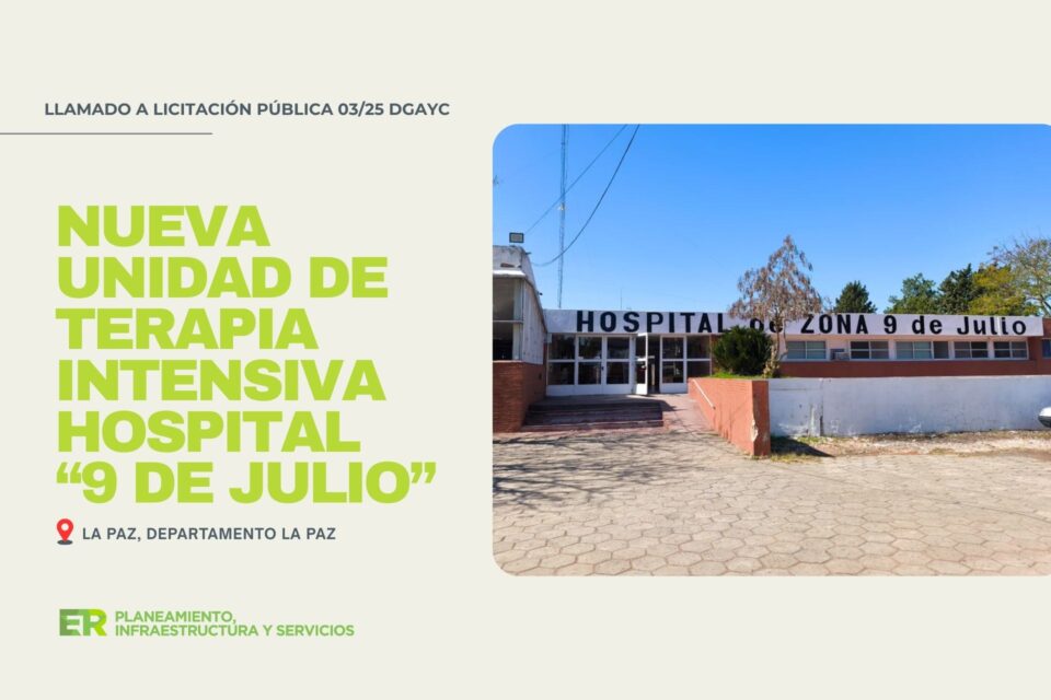 La provincia licitó la construcción de una Unidad de Terapia Intensiva para el hospital de La Paz